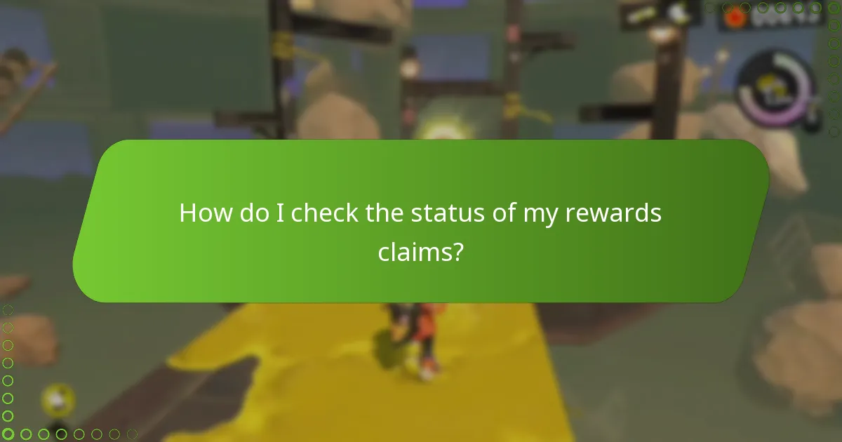 How do I check the status of my rewards claims?