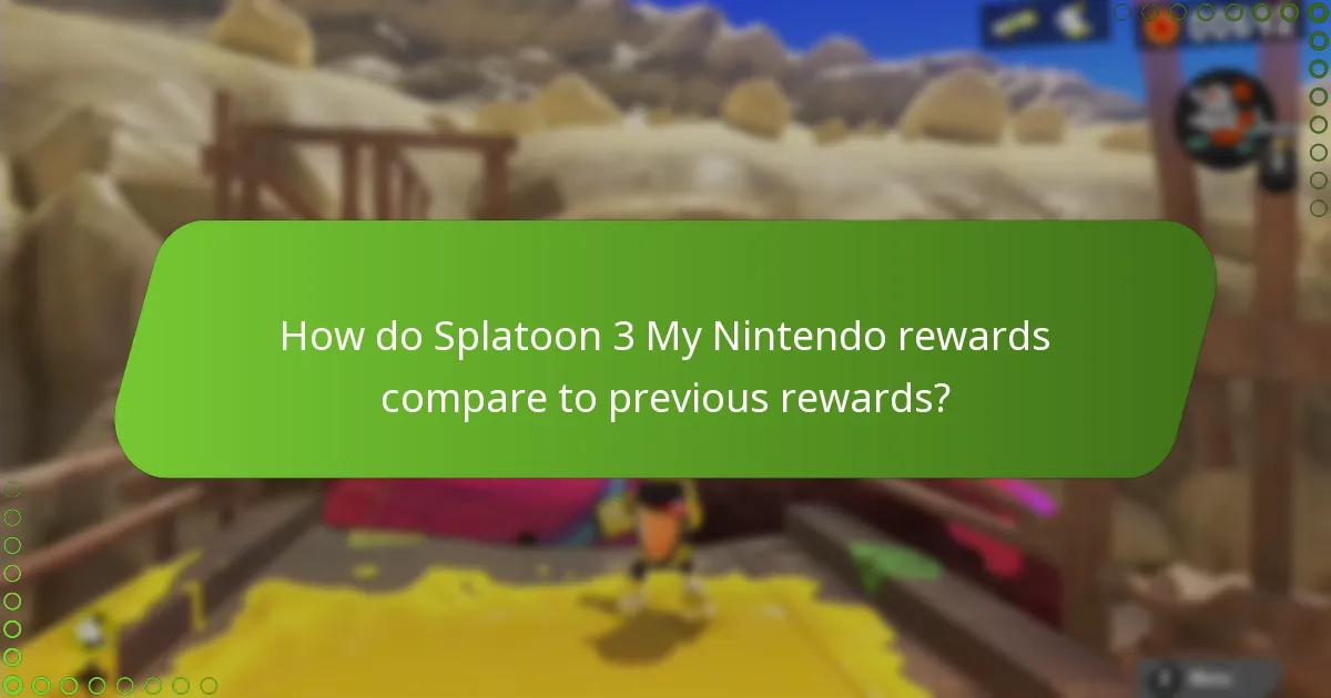 What are the limited-time offers for Splatoon 3 My Nintendo rewards?