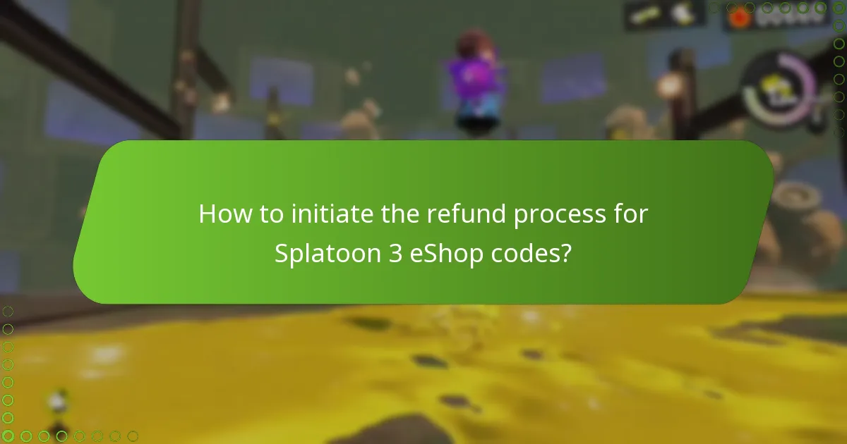 What are the conditions and terms for Splatoon 3 eShop code refunds?