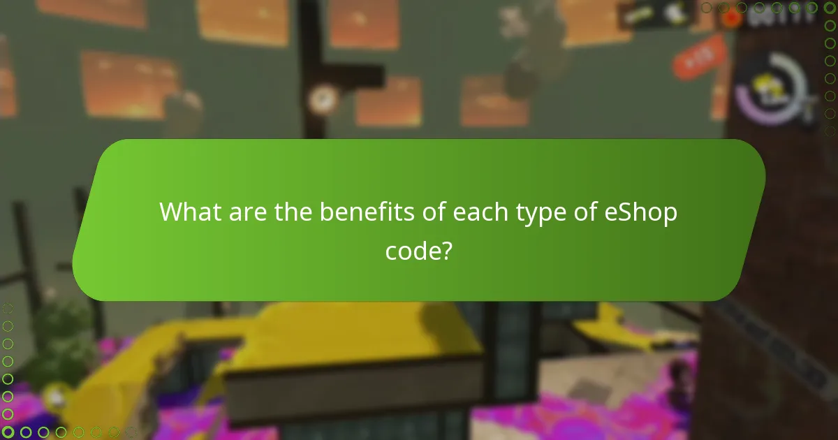 What are the limitations of each type of eShop code?