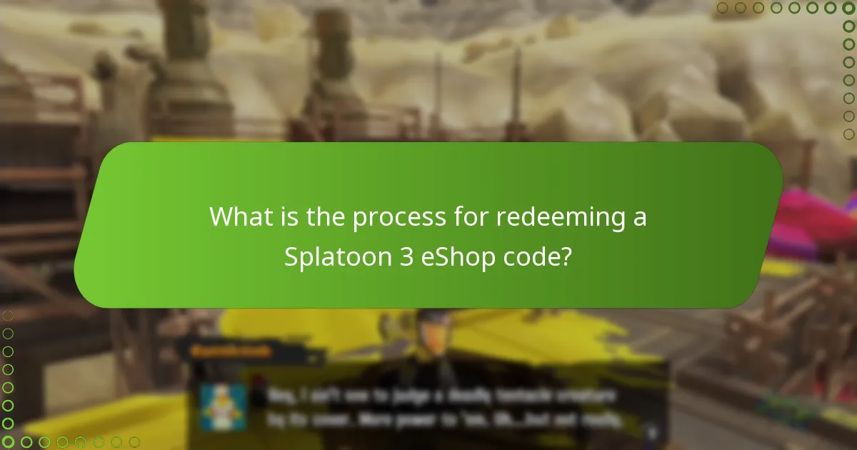 What tips can help ensure successful Splatoon 3 eShop code redemption?